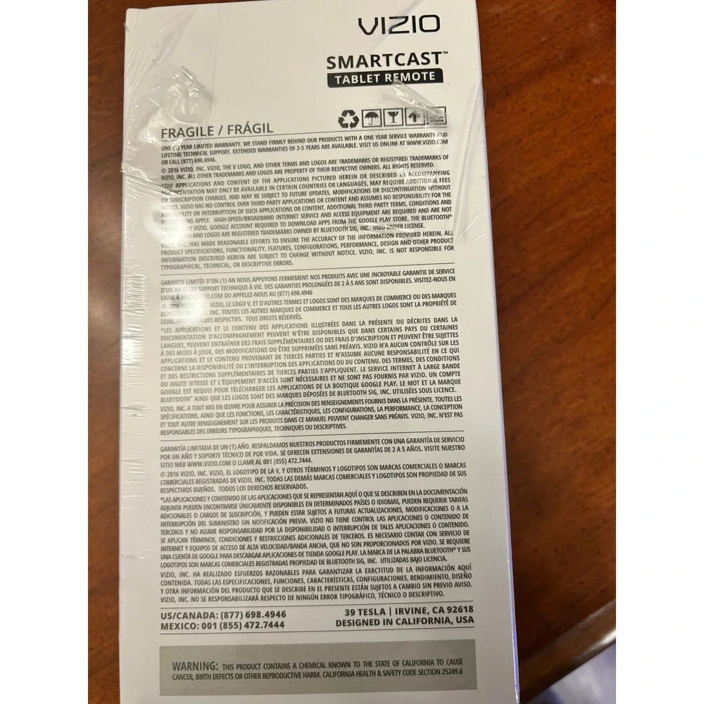 NWT Sealed VIZIO SmartCast Tablet Remote VZ10 Android HD Display Replacement